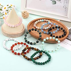Natural & Synthetic Gemstone Bracelets&nbsp;BJEW-SW001595