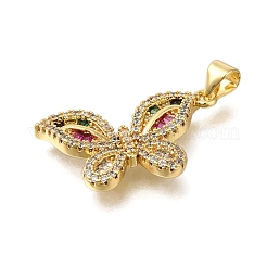 Rack Plating Brass Micro Pave Cubic Zirconia Pendants&nbsp;ZIRC-F142-15B-G