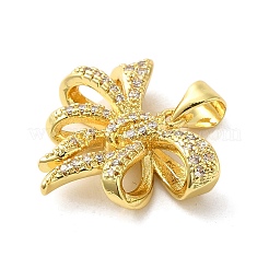 Brass Micro Pave Clear Cubic Zirconia Pendants&nbsp;FIND-Z041-02G