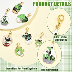 7Pcs Alloy Enamel Pendant Decorations&nbsp;HJEW-YW00384