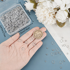 900Pcs 4 Styles 304 Stainless Steel Jump Rings&nbsp;STAS-BBC0010-64S