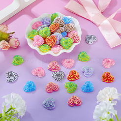 100Pcs Printed Opaque Resin Cabochons&nbsp;CRES-TA0001-71