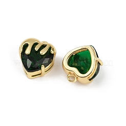 Brass Micro Pave Cubic Zirconia Charms&nbsp;KK-R226-06G