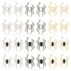 24Pcs 6 Color Glass Spider Pendant&nbsp;FIND-TA0003-07