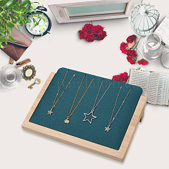 Wooden Slant Back Necklace Organizer Jewelry Display Stands&nbsp;AJEW-WH20033-046C