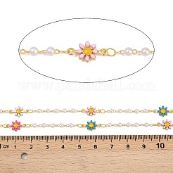 Brass Flower Link Chains&nbsp;CHC-A011-06G
