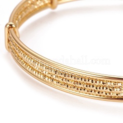 Long-Lasting Plated Brass Cuff Bangles&nbsp;BJEW-E370-12G