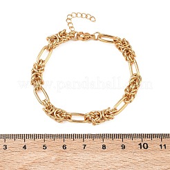 Unisex 304 Stainless Steel Byzantine Chains Bracelets&nbsp;BJEW-G790-06G