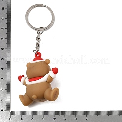 10Pcs 10 Styles Christmas Theme PVC Plastic Pendant Keychains&nbsp;KEYC-JKC00934
