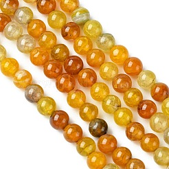 Dyed Natural Dragon Veins Agate Beads Strands&nbsp;G-C068-6mm-15
