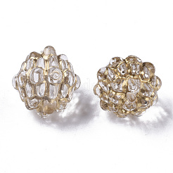 Plating Transparent Acrylic Beads&nbsp;X-PACR-N008-02