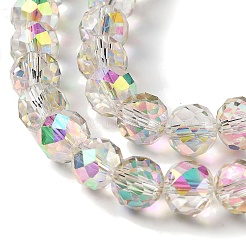 Half Rainbow Plated Electroplate Beads Strands&nbsp;EGLA-H104-08A-HR02