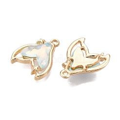 Rack Plating Alloy Glass Pendants&nbsp;FIND-N005-14A