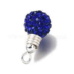 8Pcs Handmade Polymer Clay Pave Rhinestone Pendants&nbsp;PALLOY-JF04430-01