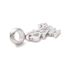 304 Stainless Steel European Dangle Charms&nbsp;STAS-I192-06P