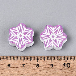 Spray Painted Schima Wood Beads&nbsp;WOOD-T032-41