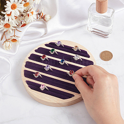 6-Slot Wood Ring Display Stands&nbsp;RDIS-WH0011-30
