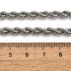 Non-Tarnish 304 Stainless Steel Rope Chain Necklaces&nbsp;NJEW-F226-03P-06