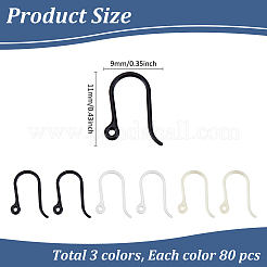 240Pcs 3 Colors Plastic Earring Hooks&nbsp;KY-ME0001-02