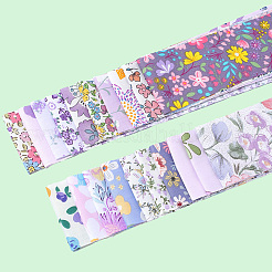 Flower Pattern Cotton Quilting Stripss Fabric&nbsp;DIY-WH20048-013A
