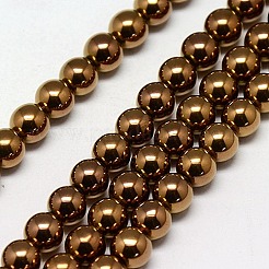 Electroplate Non-magnetic Synthetic Hematite Beads Strands&nbsp;G-J169A-3mm-M