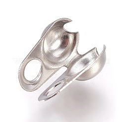 304 Stainless Steel Bead Tips&nbsp;STAS-WH0010-01P-4mm