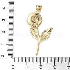 Brass Micro Pave Cubic Zirconia Pendants&nbsp;X-KK-A252-06A-G