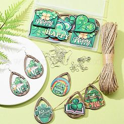 DIY Saint Patrick's Day Earring/Pendant Decoration Making Kits&nbsp;DIY-FS0005-53