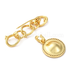 Brass Micro Pave Cubic Zirconia Findings&nbsp;KK-D378-18G