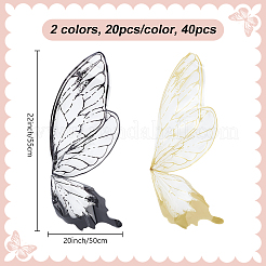 40Pcs 2 Colors Butterfly Wing OPP Gift Wrapping Paper&nbsp;DIY-DR0001-76