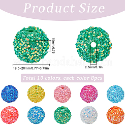 80Pcs 10 Colors Acrylic Beads&nbsp;SACR-SC0001-39