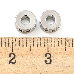 Rack Plating Brass Micro Pave Cubic Zirconia Spacer Beads&nbsp;KK-F089-39B-P01