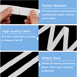 5 Yards Polyester Sewing Snap Button Tape&nbsp;DIY-CY0001-32A