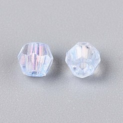 Transparent Spray Painted Glass Beads&nbsp;X1-EGLA-N018-4mm-05