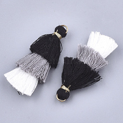 Polycotton(Polyester Cotton) Tassel Pendant Decorations&nbsp;X-FIND-T018-19