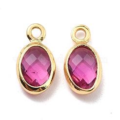 Eco-Friendly Brass with Glass Pendants&nbsp;KK-K268-01C