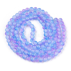 Baking Paint Imitation Jade Glass Round Bead Strands&nbsp;X1-DGLA-N003-10mm-01