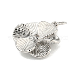 Rack Plating Brass Micro Pave Cubic Zirconia Pendants&nbsp;KK-C059-01P