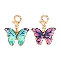 30Pcs 6 Colors Alloy Enamel Pendant Decorations&nbsp;HJEW-YW00117