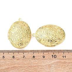 Brass Oval Locket Pendants&nbsp;KK-B156-02G