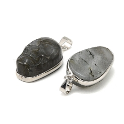 Halloween Natural Labradorite Carved Pendants&nbsp;G-D102-03P