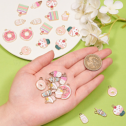 40Pcs 8 Styles Alloy Enamel Pendants&nbsp;ENAM-CJ0001-85
