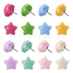 20Pcs Plastic Star Drawing Pins&nbsp;AJEW-TADJ0001-01