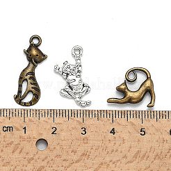 Kitten Theme Tibetan Style Alloy Pendants&nbsp;TIBEP-MSMC018-M2
