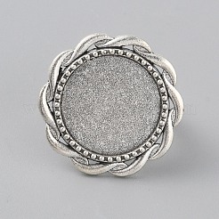 Adjustable Alloy Ring Components&nbsp;PALLOY-WH0101-75AS