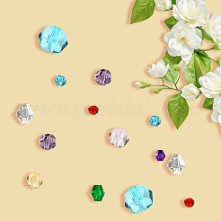 1240Pcs 9 Styles Transparent Glass Beads&nbsp;EGLA-PA0001-07