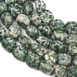 Natural Green Spot Jasper Beads Strands&nbsp;GG-CBA787B-A13