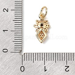 Brass Micro Pave Cubic Zirconia Charms&nbsp;KK-C133-03E-G