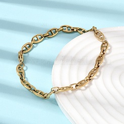 304 Stainless Steel Mariner Link Chains Bracelet & Necklace Jewelry Sets&nbsp;LS-SJEW-L199-16G