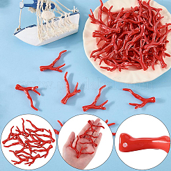 70Pcs Opaque Acrylic Imitation Coral Beads&nbsp;SACR-SC0001-64